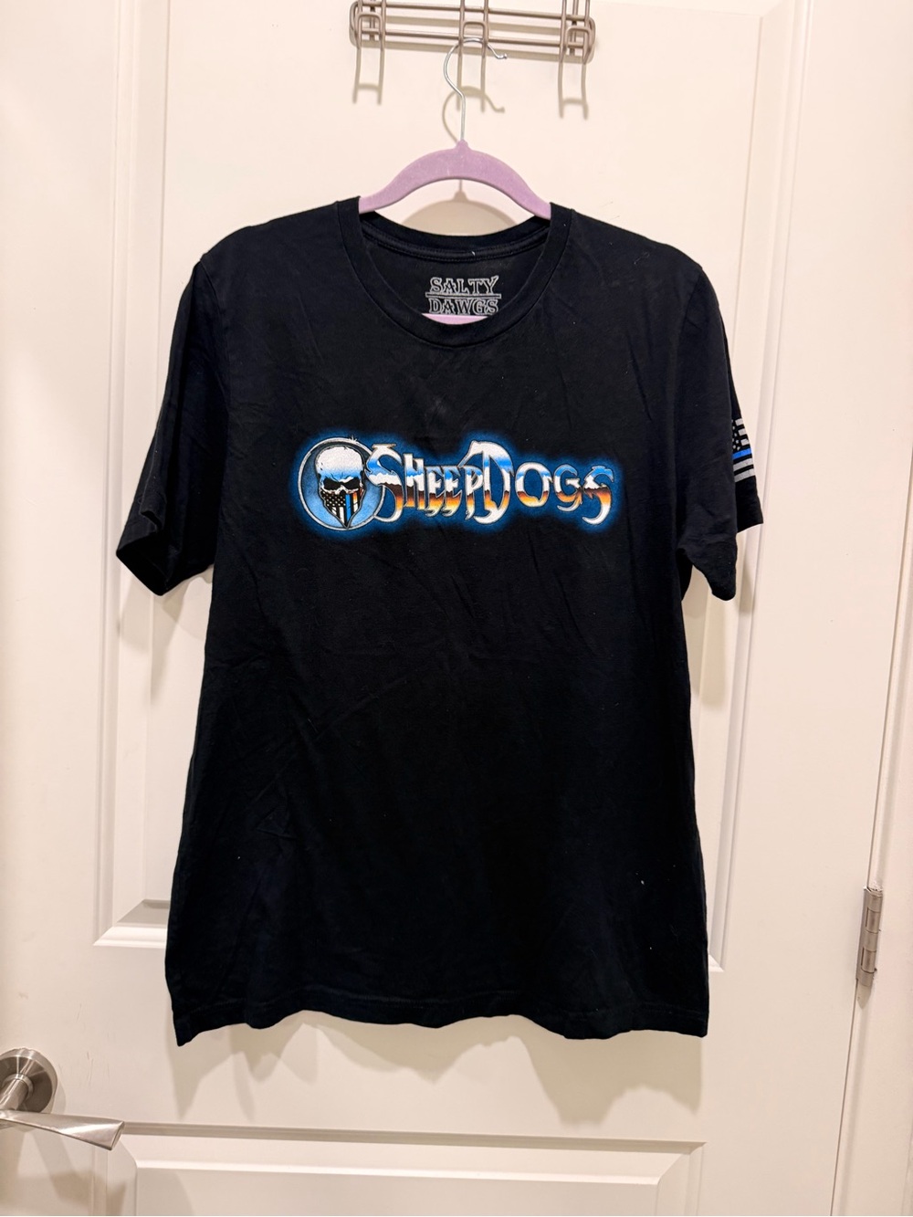Salty Dawgs Sheepdogs
Thin Blue Line Graphic T-
Shirt Black Large